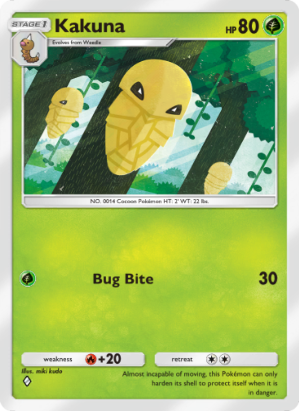 Kakuna 009/286 — Genetic Apex (English Pokémon TCG card)