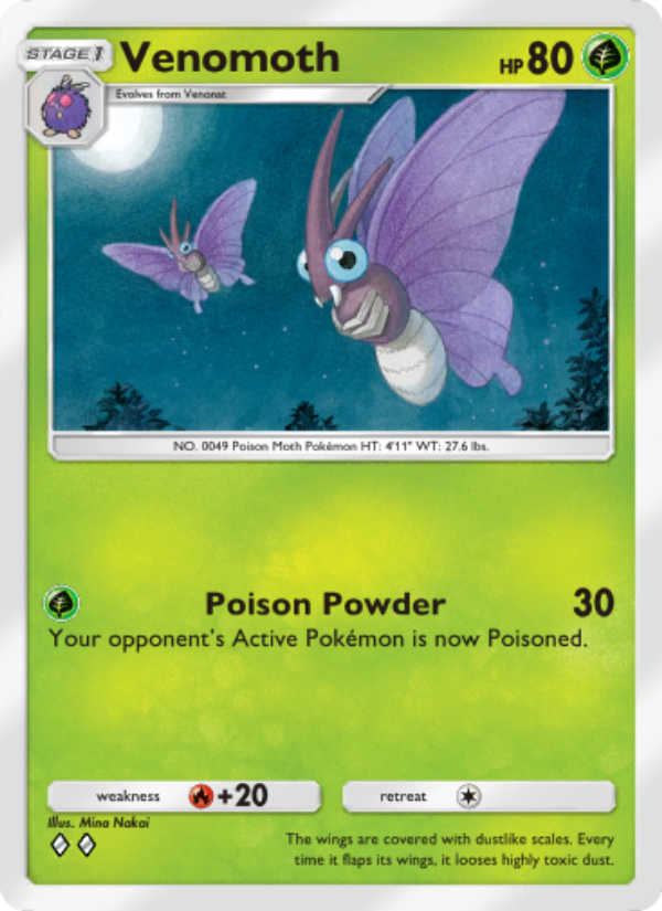 Venomoth 017/286 — Genetic Apex (English Pokémon TCG card)
