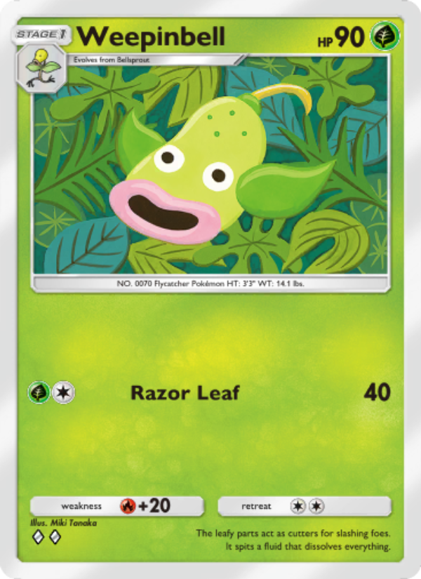 Weepinbell 019/286 — Genetic Apex (English Pokémon TCG card)