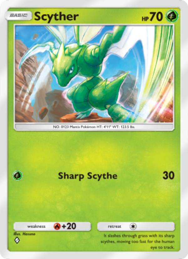 Scyther 025/286 — Genetic Apex (English Pokémon TCG card)