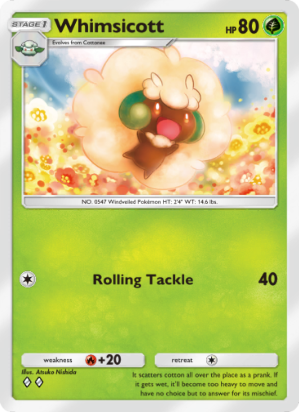 Whimsicott 028/286 — Genetic Apex (English Pokémon TCG card)