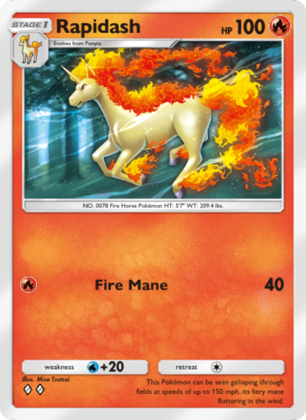 Rapidash 043/286 — Genetic Apex (English Pokémon TCG card)