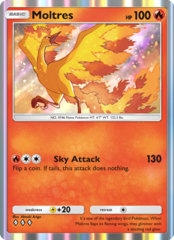 Moltres 046/286 — Genetic Apex (English Pokémon TCG card)