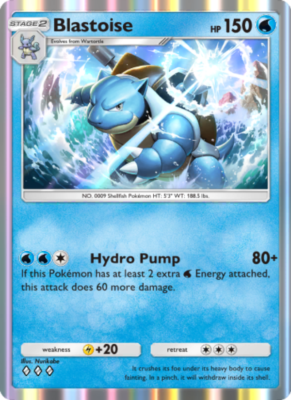 Blastoise 055/286 — Genetic Apex (English Pokémon TCG card)