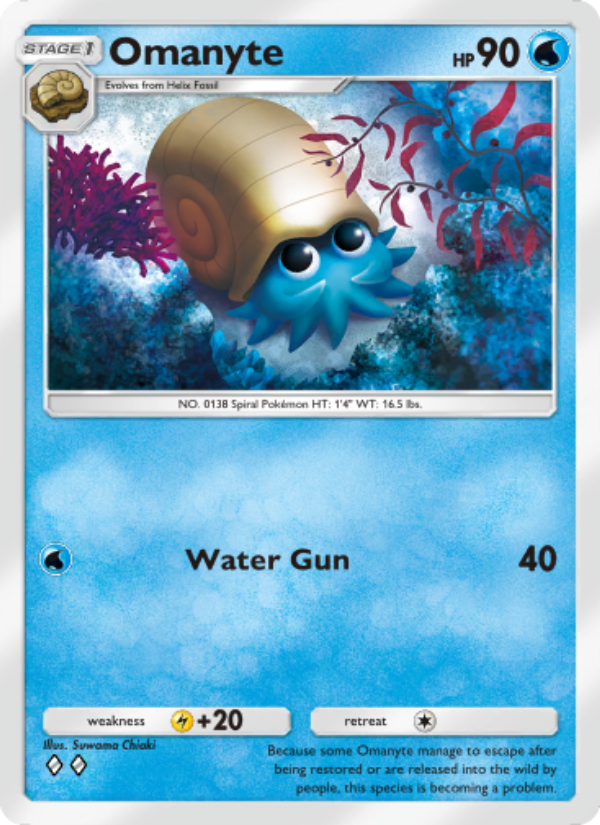 Omanyte 081/286 — Genetic Apex (English Pokémon TCG card)