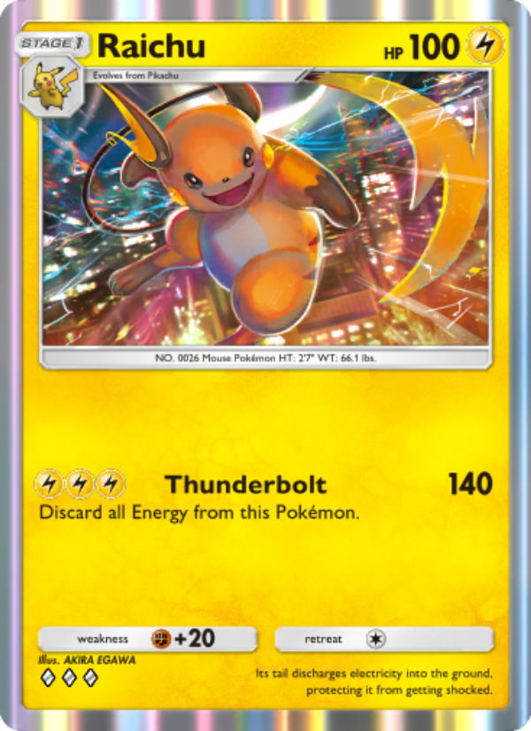 Raichu 095/286 — Genetic Apex (English Pokémon TCG card)