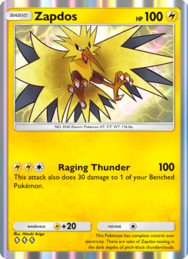 Zapdos 103/286 — Genetic Apex (English Pokémon TCG card)