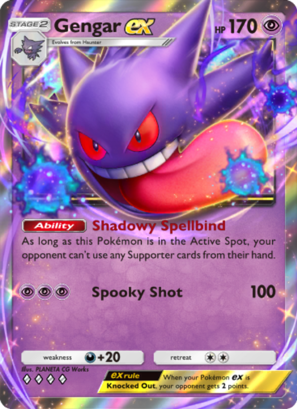 Gengar ex 123/286 — Genetic Apex (English Pokémon TCG card)