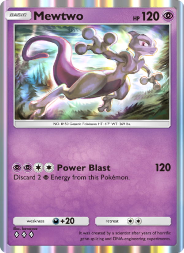 Mewtwo 128/286 — Genetic Apex (English Pokémon TCG card)