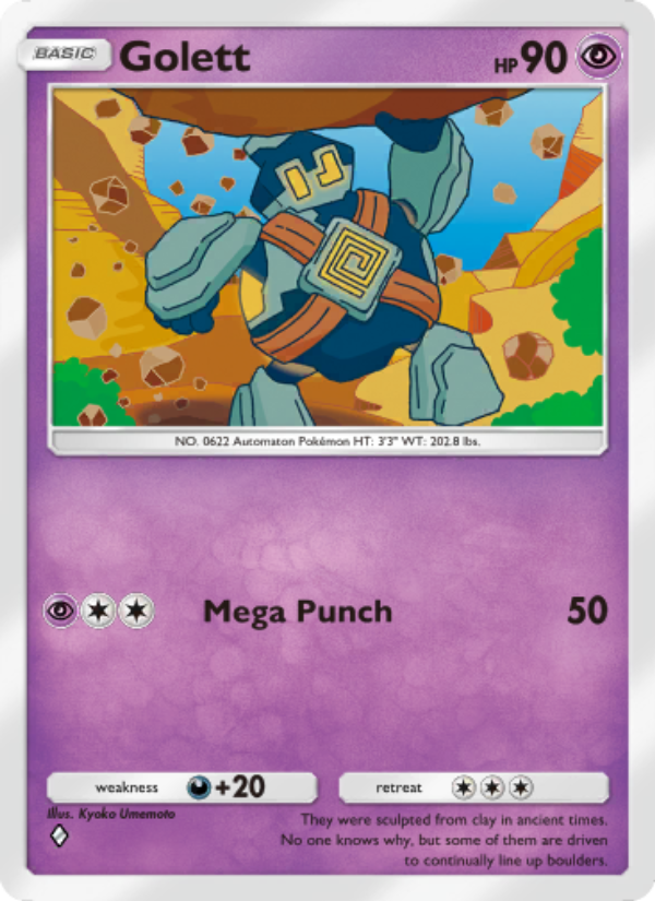 Golett 135/286 — Genetic Apex (English Pokémon TCG card)