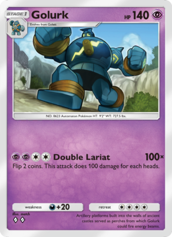 Golurk 136/286 — Genetic Apex (English Pokémon TCG card)