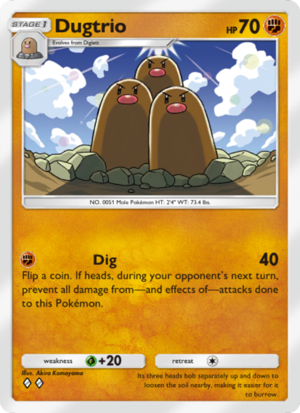 Dugtrio 140/286 — Genetic Apex (English Pokémon TCG card)