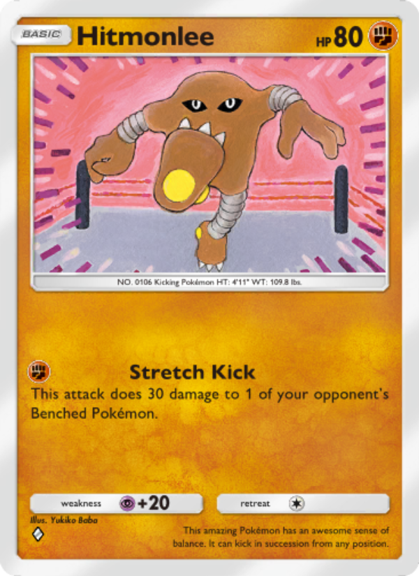 Hitmonlee 154/286 — Genetic Apex (English Pokémon TCG card)