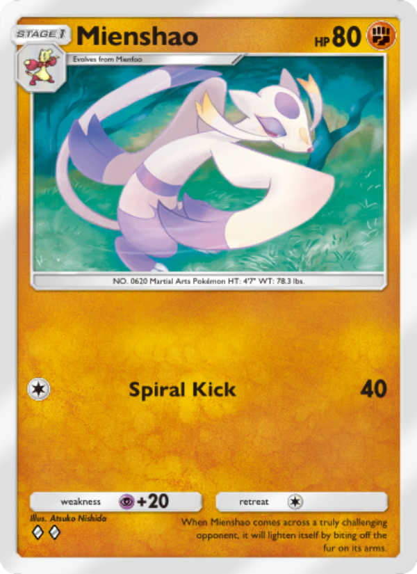Mienshao 161/286 — Genetic Apex (English Pokémon TCG card)