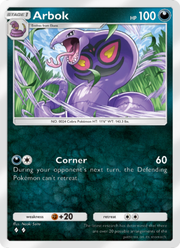 Arbok 165/286 — Genetic Apex (English Pokémon TCG card)