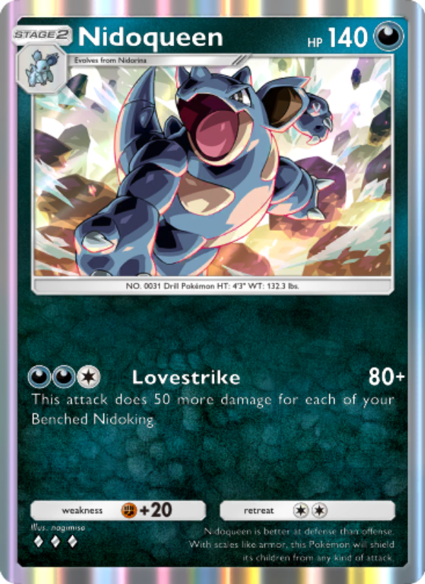 Nidoqueen 168/286 — Genetic Apex (English Pokémon TCG card)