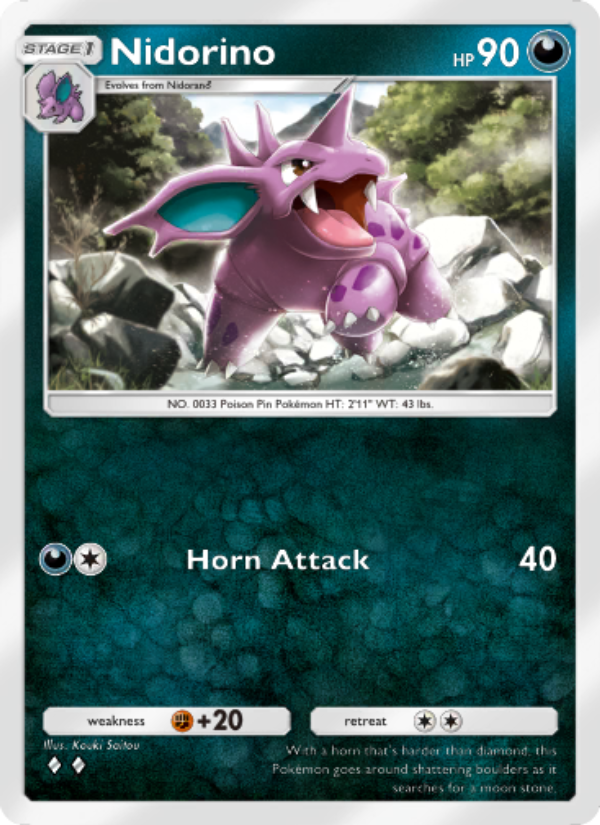 Nidorino 170/286 — Genetic Apex (English Pokémon TCG card)