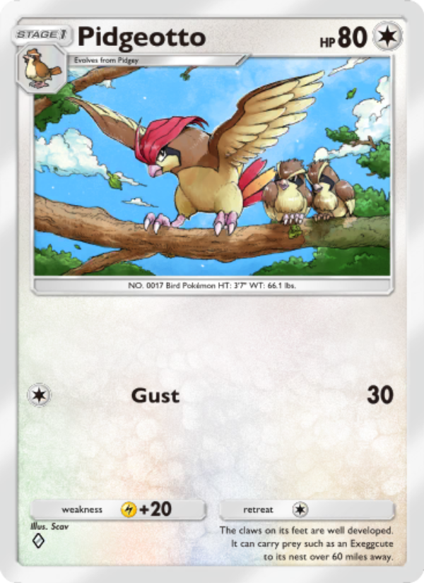 Pidgeotto 187/286 — Genetic Apex (English Pokémon TCG card)