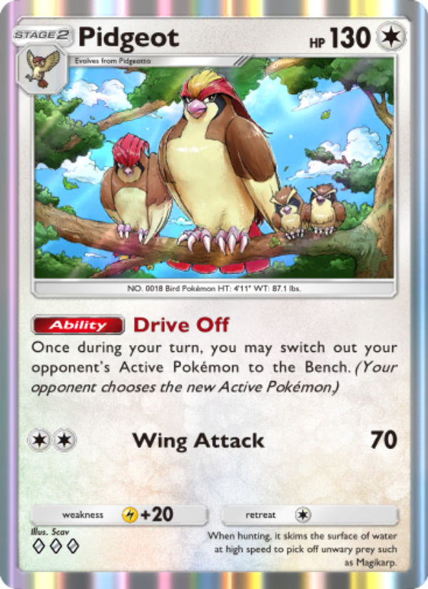 Pidgeot 188/286 — Genetic Apex (English Pokémon TCG card)