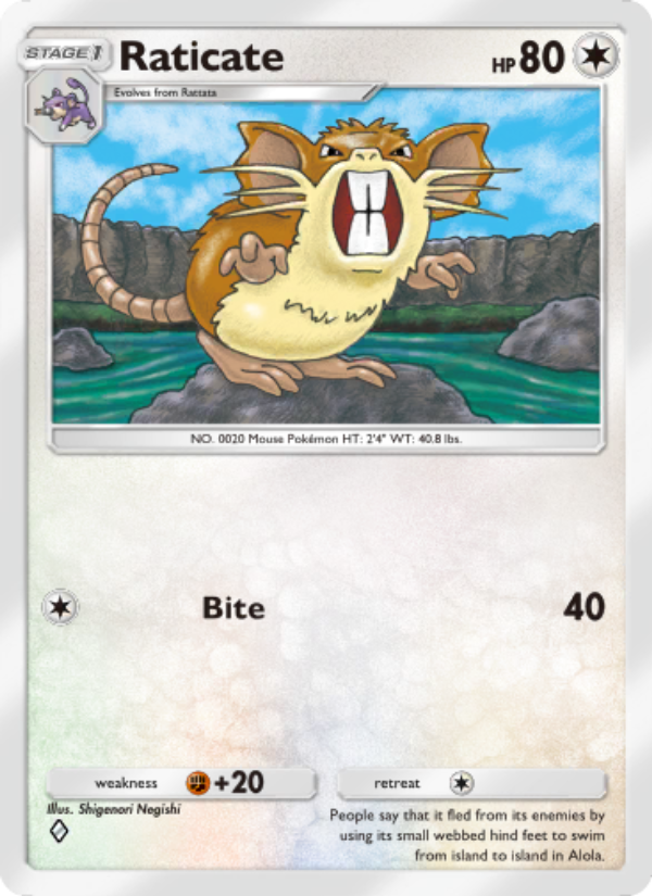 Raticate 190/286 — Genetic Apex (English Pokémon TCG card)