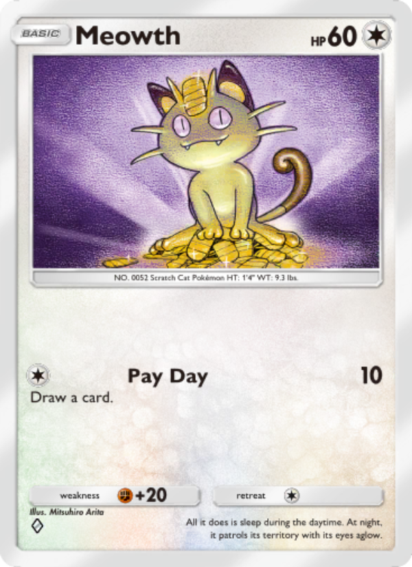 Meowth 196/286 — Genetic Apex (English Pokémon TCG card)