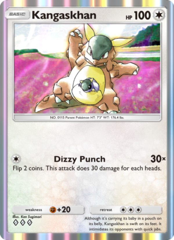 Kangaskhan 203/286 — Genetic Apex (English Pokémon TCG card)