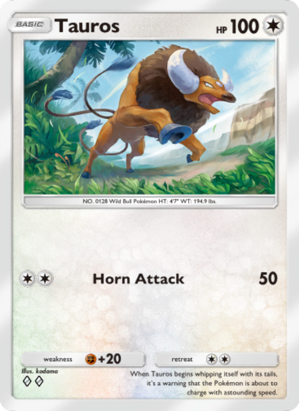 Tauros 204/286 — Genetic Apex (English Pokémon TCG card)
