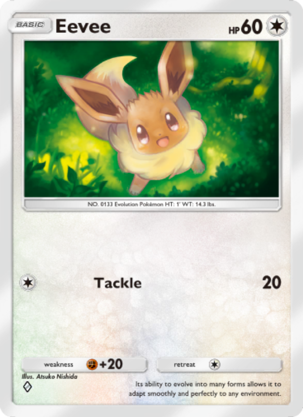 Eevee 206/286 — Genetic Apex (English Pokémon TCG card)