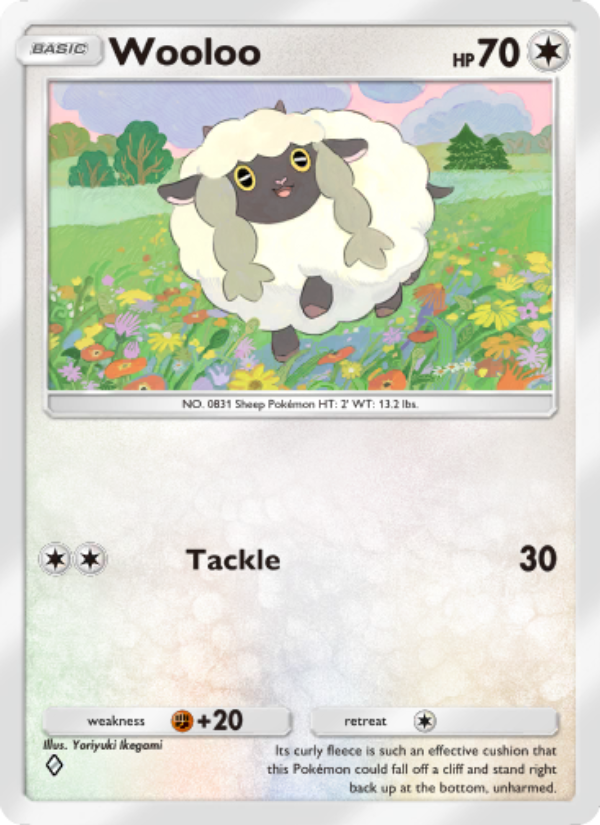 Wooloo 214/286 — Genetic Apex (English Pokémon TCG card)
