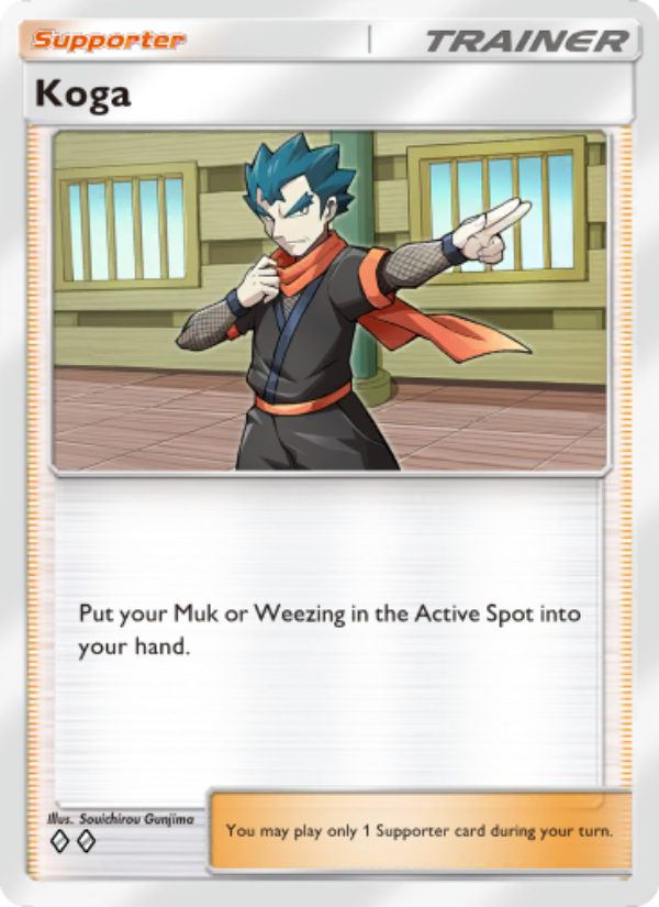 Koga 222/286 — Genetic Apex (English Pokémon TCG card)