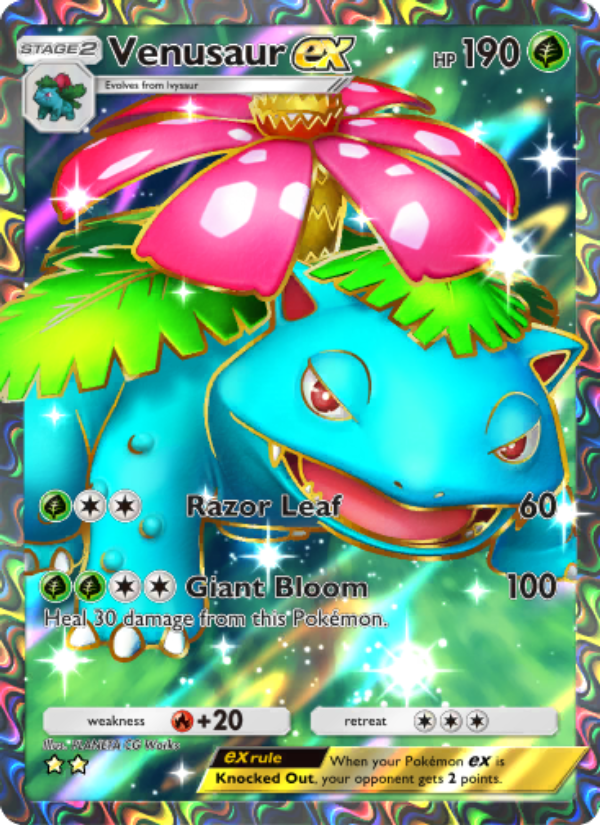 Venusaur ex 251/286 — Genetic Apex (English Pokémon TCG card)