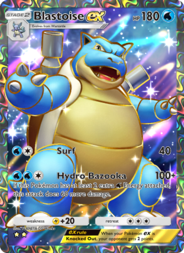 Blastoise ex 256/286 — Genetic Apex (English Pokémon TCG card)