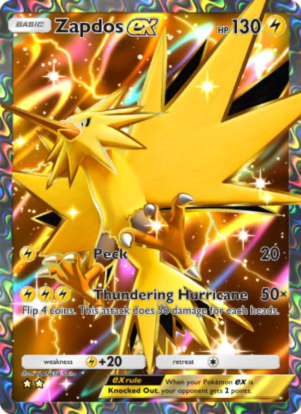 Zapdos ex 260/286 — Genetic Apex (English Pokémon TCG card)