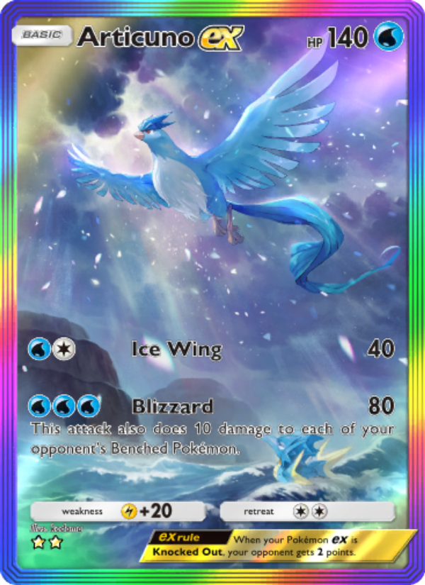 Articuno ex 275/286 — Genetic Apex (English Pokémon TCG card)