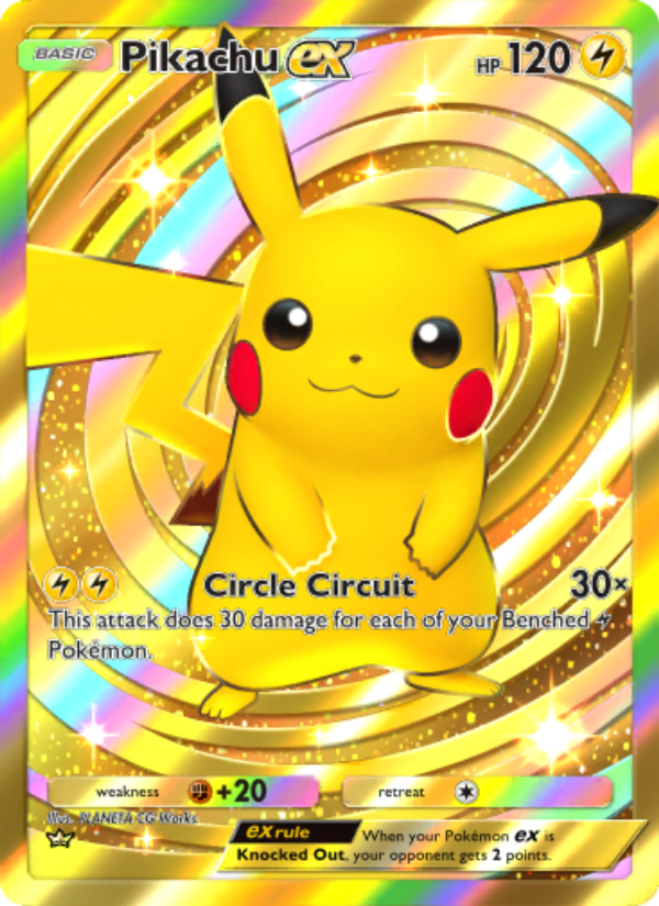 Pikachu ex 285/286 — Genetic Apex (English Pokémon TCG card)