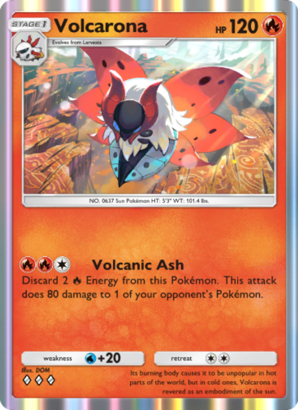 Volcarona 014/86 — Mythical Island (English Pokémon TCG card)