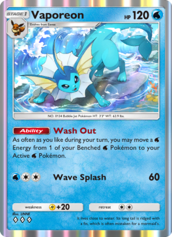 Vaporeon 019/86 — Mythical Island (English Pokémon TCG card)