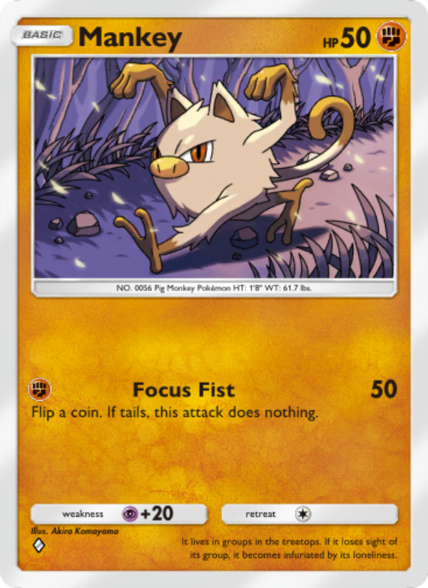 Mankey 041/86 — Mythical Island (English Pokémon TCG card)
