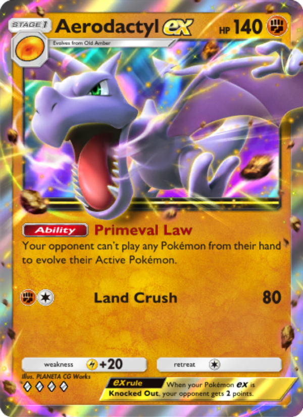 Aerodactyl ex 046/86 — Mythical Island (English Pokémon TCG card)