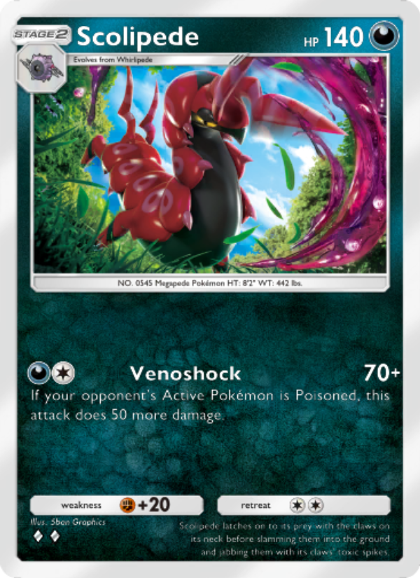 Scolipede 055/86 — Mythical Island (English Pokémon TCG card)