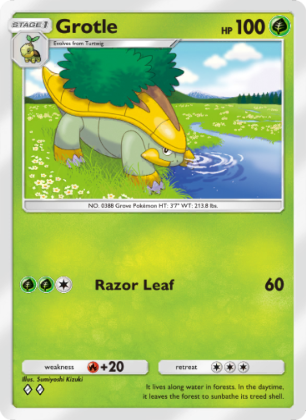 Grotle 011/207 — Space-Time Smackdown (English Pokémon TCG card)