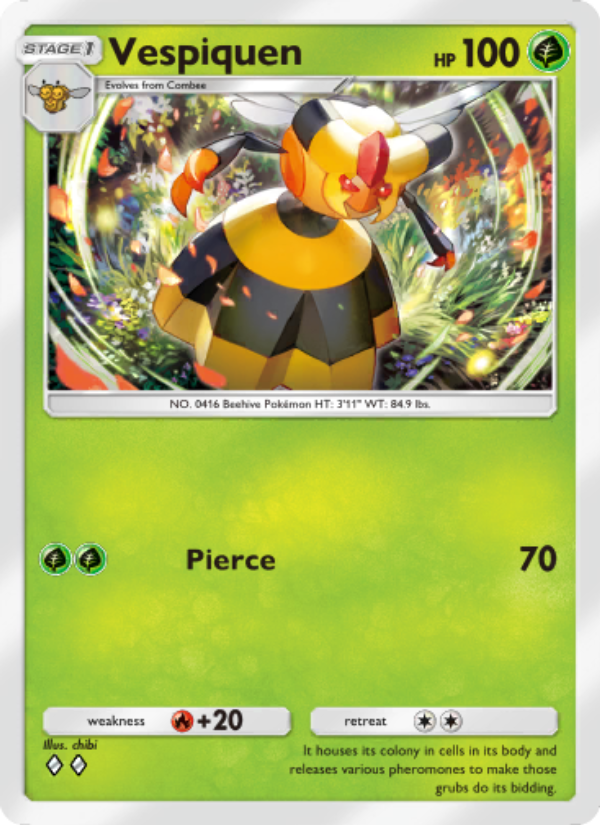 Vespiquen 018/207 — Space-Time Smackdown (English Pokémon TCG card)