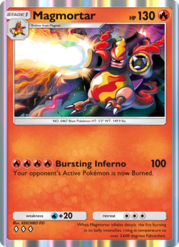 Magmortar 024/207 — Space-Time Smackdown (English Pokémon TCG card)