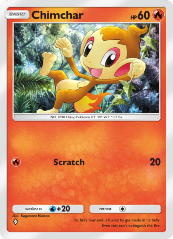 Chimchar 027/207 — Space-Time Smackdown (English Pokémon TCG card)