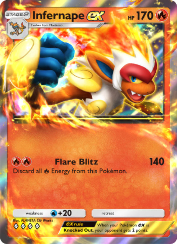 Infernape ex 029/207 — Space-Time Smackdown (English Pokémon TCG card)