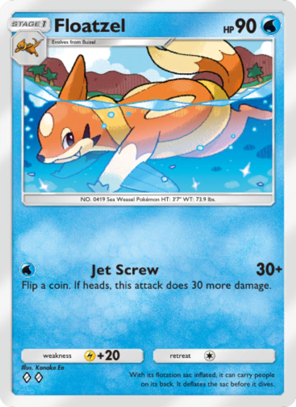 Floatzel 039/207 — Space-Time Smackdown (English Pokémon TCG card)