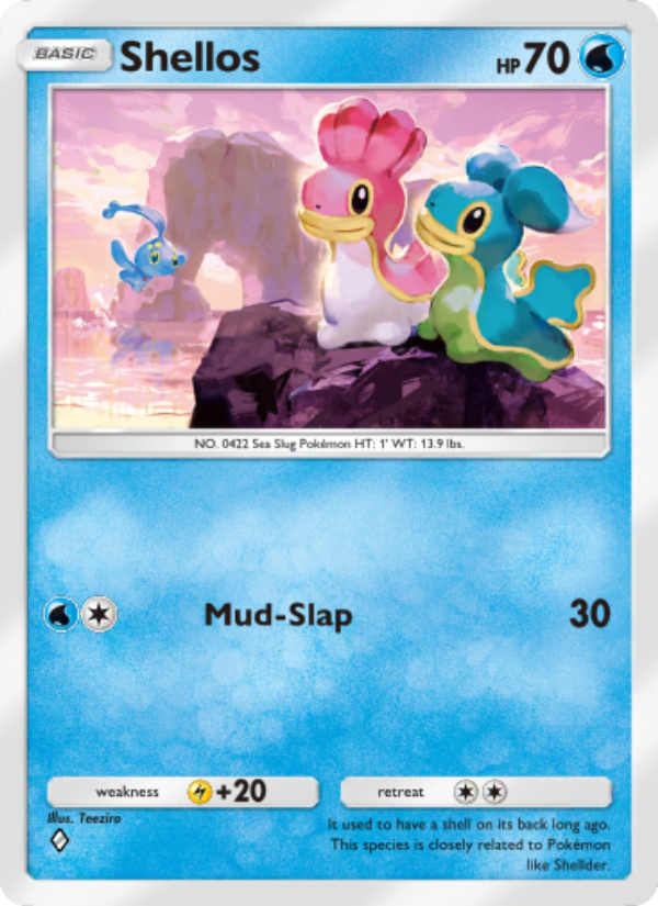 Shellos 040/207 — Space-Time Smackdown (English Pokémon TCG card)