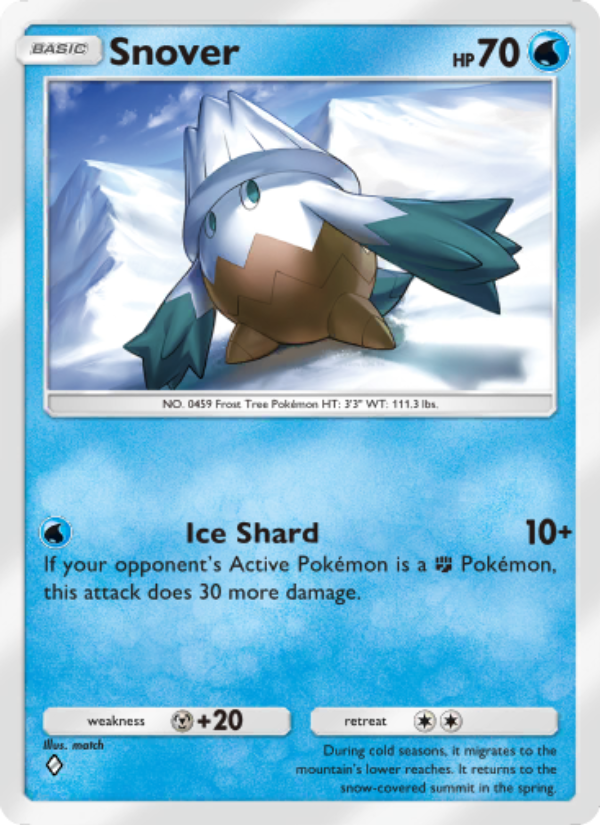 Snover 044/207 — Space-Time Smackdown (English Pokémon TCG card)