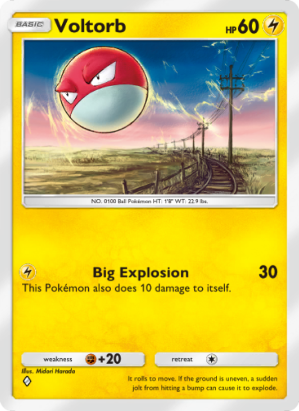 Voltorb 054/207 — Space-Time Smackdown (English Pokémon TCG card)