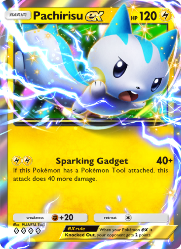 Pachirisu ex 061/207 — Space-Time Smackdown (English Pokémon TCG card)